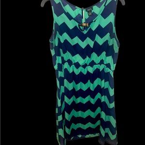 Navy and turquoise dress